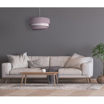 Duolla - Luster na sajli TRIO 1xE27/40W/230V pr. 45 cm sivo/bela