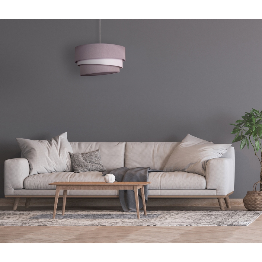 Duolla - Luster na sajli TRIO 1xE27/40W/230V pr. 45 cm sivo/bela