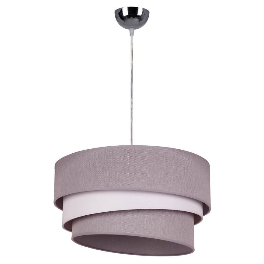 Duolla - Luster na sajli TRIO 1xE27/40W/230V pr. 45 cm sivo/bela