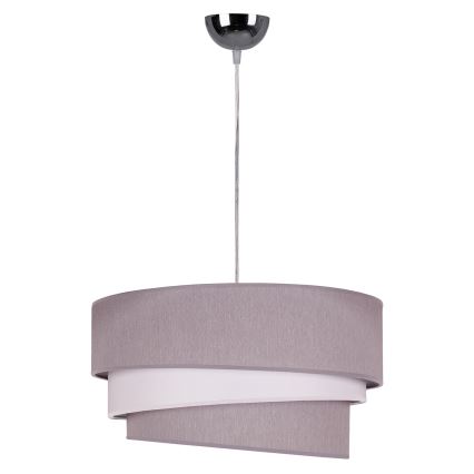 Duolla - Luster na sajli TRIO 1xE27/40W/230V pr. 45 cm sivo/bela