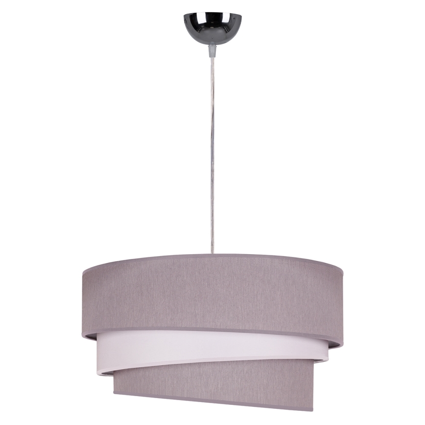 Duolla - Luster na sajli TRIO 1xE27/40W/230V pr. 45 cm sivo/bela