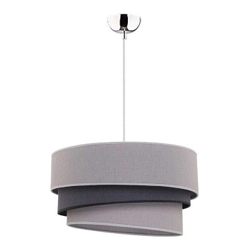 Duolla - Luster na sajli TRIO 1xE27/40W/230V pr. 45 cm sivo/crno