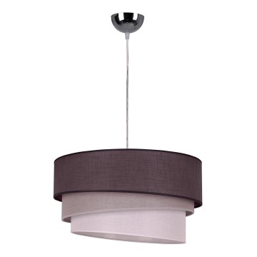 Duolla - Luster na sajli TRIO 1xE27/40W/230V prečnik 45 cm antracit/siva/bela
