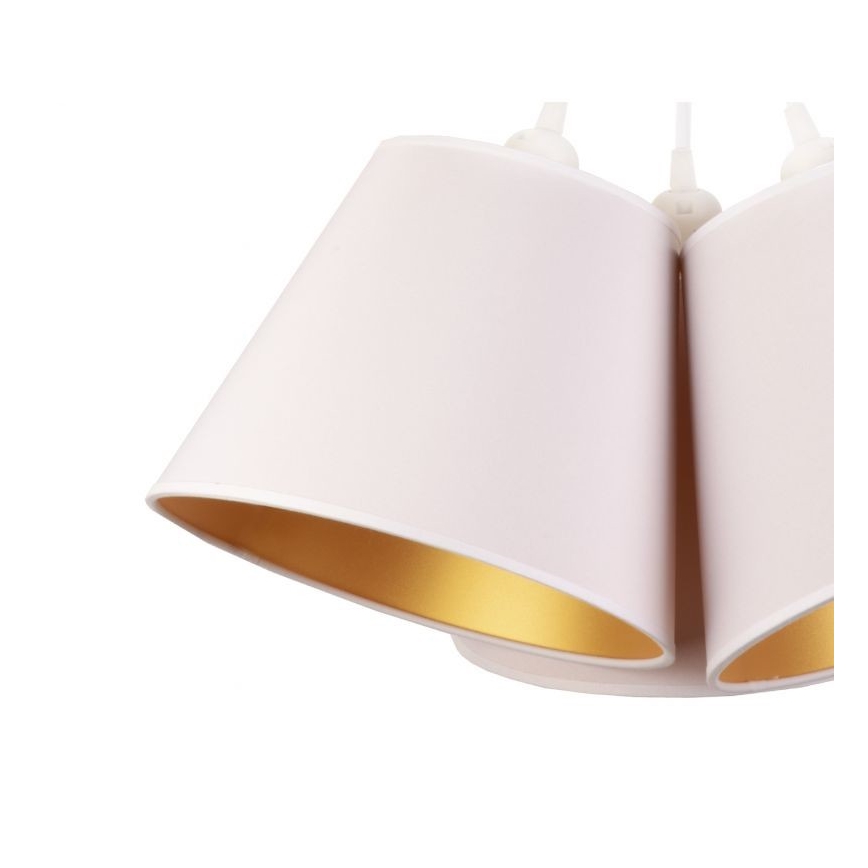Duolla - Luster na sajli TWIGGY 3xE27/40W/230V pr. 60 cm bela