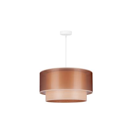 Duolla - Luster na sajli WOOD BOHO 1xE27/15W/230V pr. 45 cm bakrena/bež