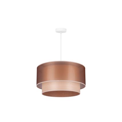 Duolla - Luster na sajli WOOD BOHO 1xE27/15W/230V pr. 45 cm bakrena/bež