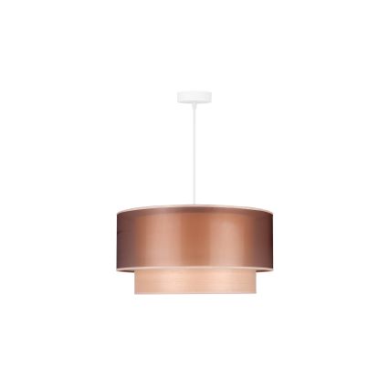 Duolla - Luster na sajli WOOD BOHO 1xE27/15W/230V pr. 45 cm bakrena/bež