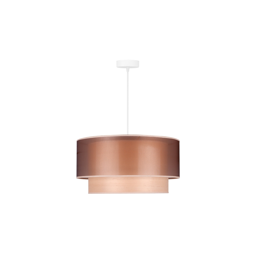 Duolla - Luster na sajli WOOD BOHO 1xE27/15W/230V pr. 45 cm bakrena/bež