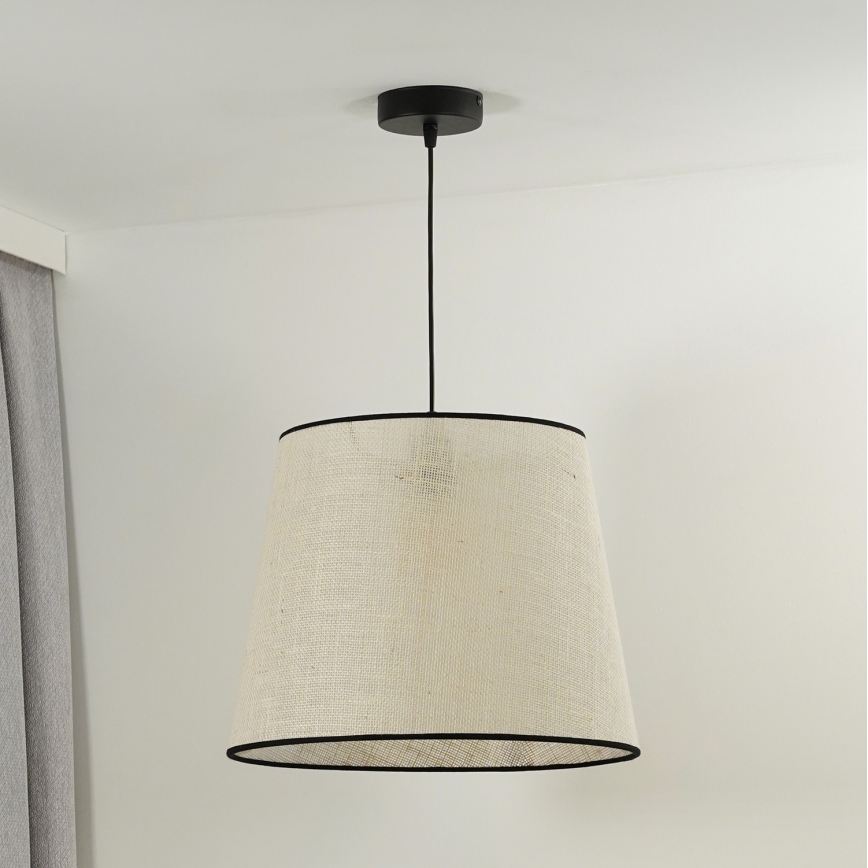 Duolla - Luster na sajli YUTE 1xE27/15W/230V pr. 38 cm sivo/crno