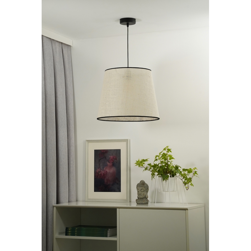 Duolla - Luster na sajli YUTE 1xE27/15W/230V pr. 38 cm sivo/crno