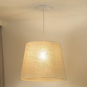 Duolla - Luster na sajli YUTE 1xE27/15W/230V, prečnik 38 cm, siva