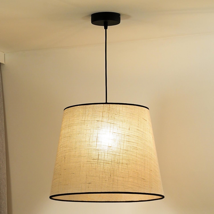 Duolla - Luster na sajli YUTE 1xE27/15W/230V Ø 38 cm siva/crna