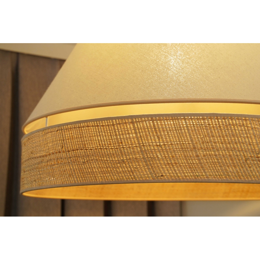 Duolla - Luster na sajli YUTE AVIGNON 1xE27/15W/230V pr. 60 cm kremasta/bež