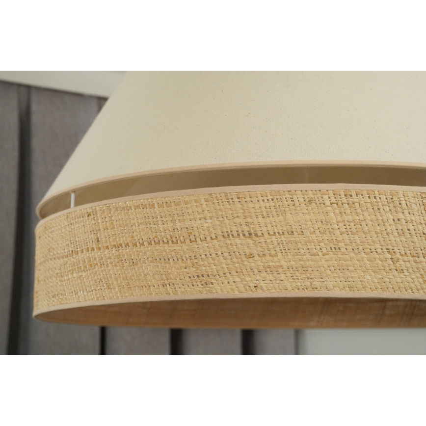 Duolla - Luster na sajli YUTE AVIGNON 1xE27/15W/230V pr. 60 cm kremasta/bež