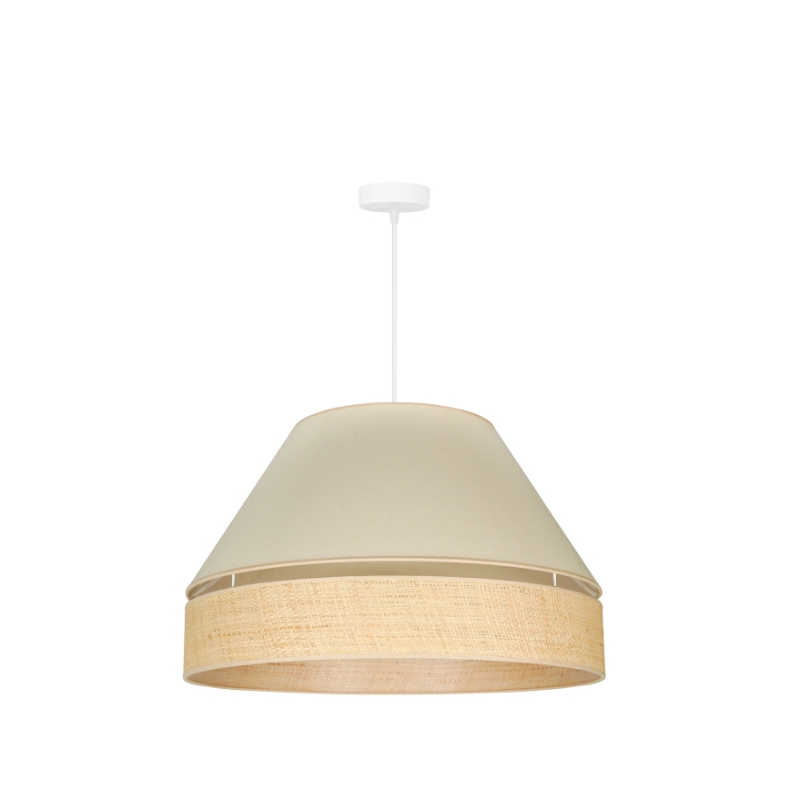 Duolla - Luster na sajli YUTE AVIGNON 1xE27/15W/230V pr. 60 cm kremasta/bež