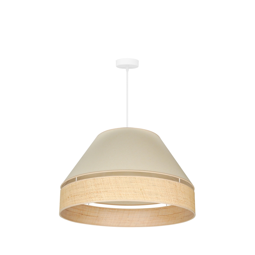 Duolla - Luster na sajli YUTE AVIGNON 1xE27/15W/230V pr. 60 cm kremasta/bež
