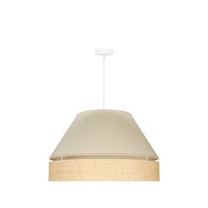 Duolla - Luster na sajli YUTE AVIGNON 1xE27/15W/230V pr. 60 cm kremasta/bež
