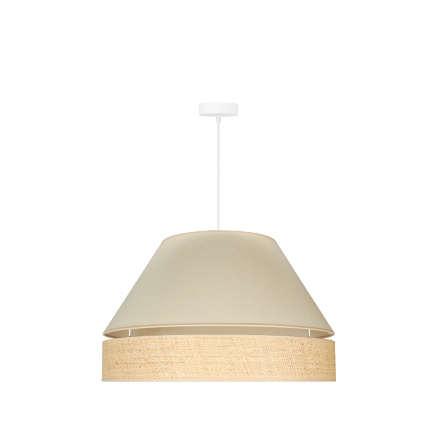Duolla - Luster na sajli YUTE AVIGNON 1xE27/15W/230V pr. 60 cm kremasta/bež