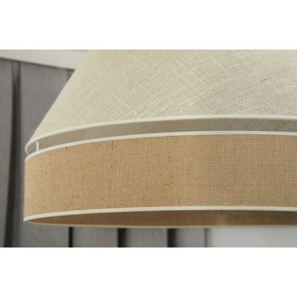Duolla - Luster na sajli YUTE AVIGNON 1xE27/15W/230V pr. 60 cm sivo/braon