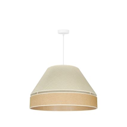 Duolla - Luster na sajli YUTE AVIGNON 1xE27/15W/230V pr. 60 cm sivo/braon