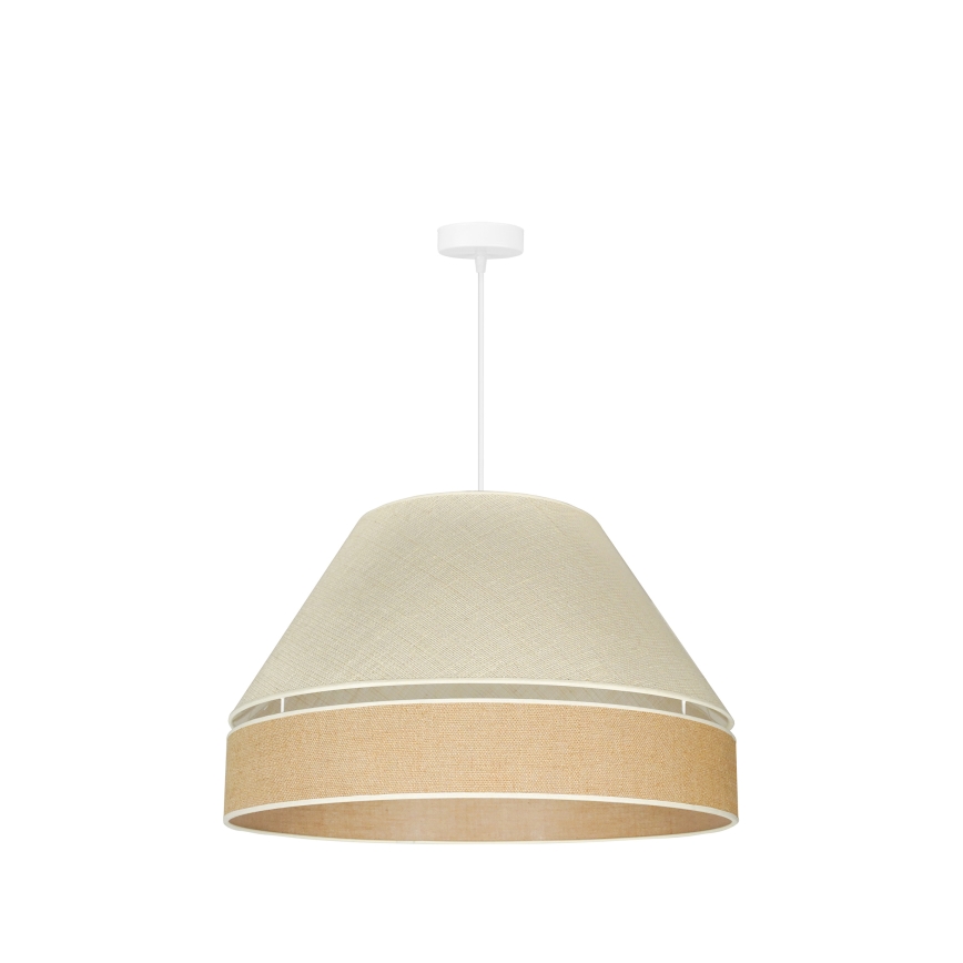 Duolla - Luster na sajli YUTE AVIGNON 1xE27/15W/230V pr. 60 cm sivo/braon