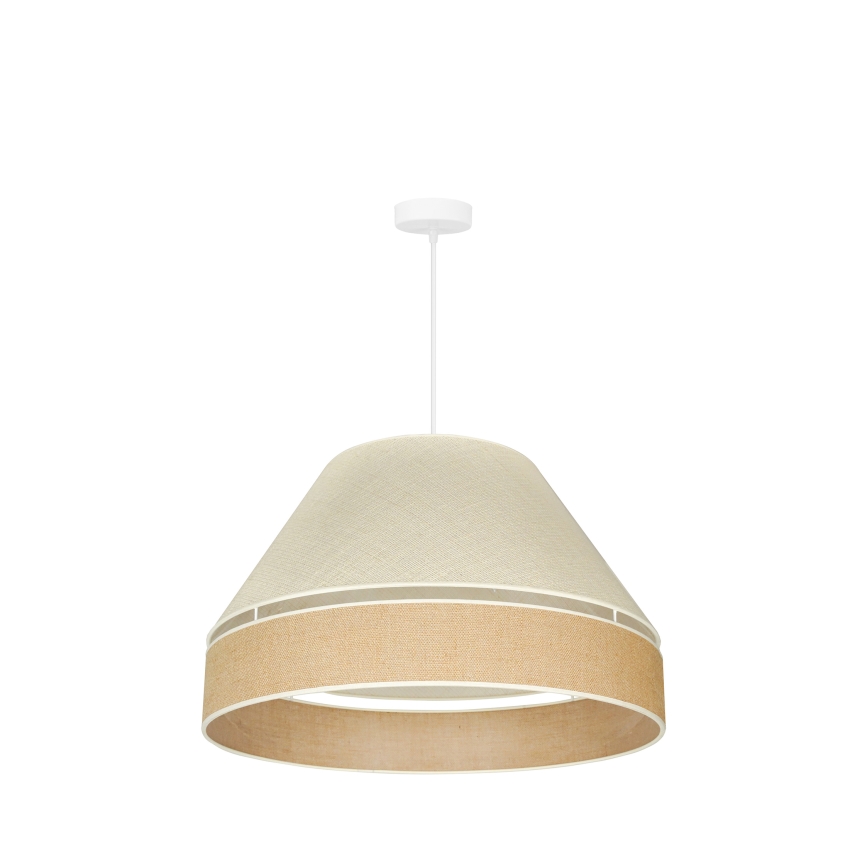 Duolla - Luster na sajli YUTE AVIGNON 1xE27/15W/230V pr. 60 cm sivo/braon