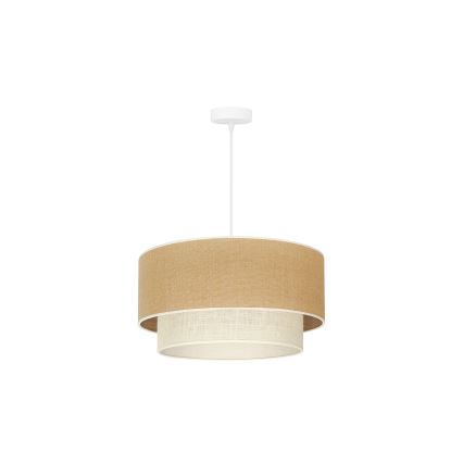 Duolla - Luster na sajli YUTE BOHO 1xE27/15W/230V pr. 45 cm braon/kremasta