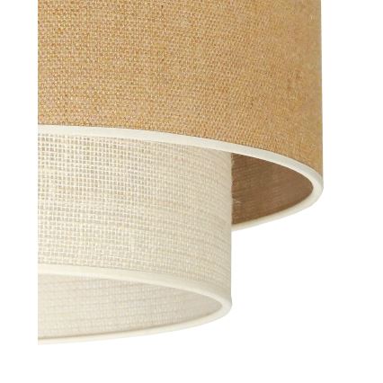 Duolla - Luster na sajli YUTE BOHO 3xE27/15W/230V pr. 60 cm braon/kremasta