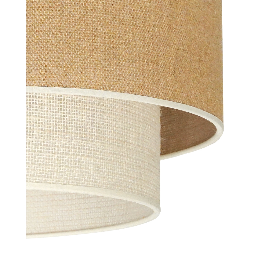 Duolla - Luster na sajli YUTE BOHO 3xE27/15W/230V pr. 60 cm braon/kremasta