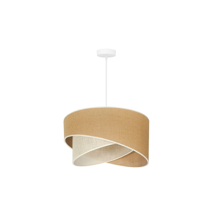 Duolla - Luster na sajli YUTE CELLO 1xE27/15W/230V prečnik 45 cm braon/siva