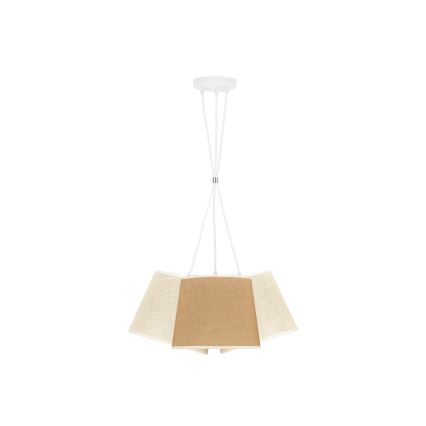 Duolla - Luster na sajli YUTE ROSSA 3xE27/15W/230V sivo/braon
