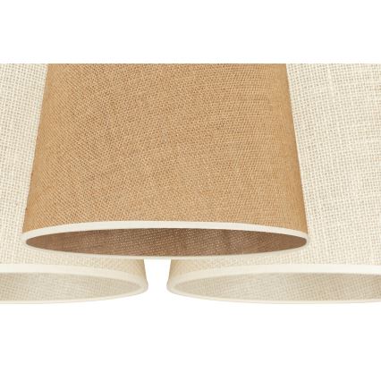 Duolla - Luster na sajli YUTE ROSSA 3xE27/15W/230V sivo/braon
