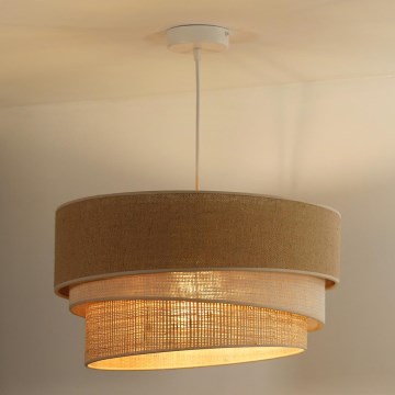 Duolla - Luster na sajli YUTE TRIO 1xE27/15W/230V pr. 45 cm braon/sivo/bež