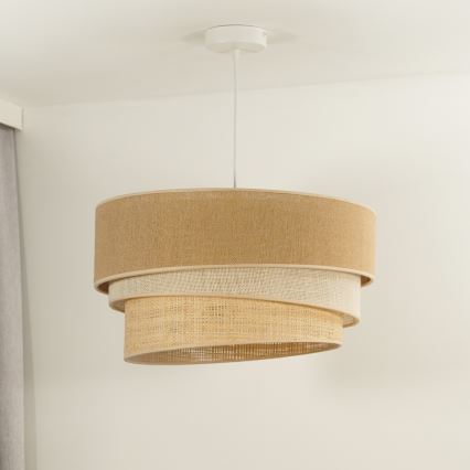 Duolla - Luster na sajli YUTE TRIO 1xE27/15W/230V pr. 45 cm braon/sivo/bež