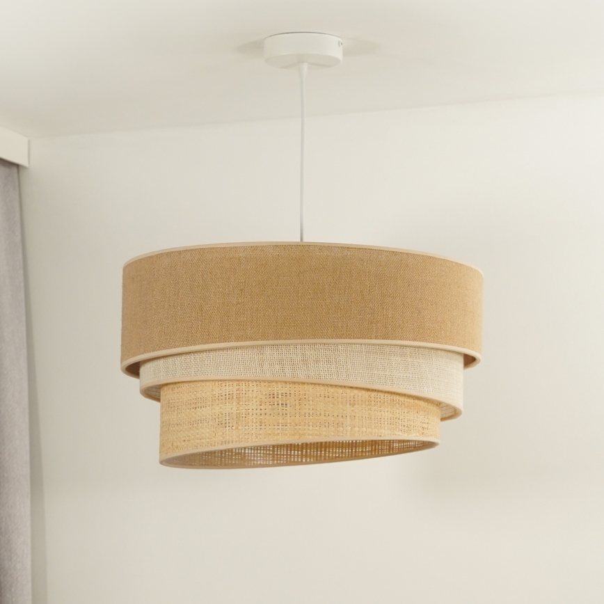 Duolla - Luster na sajli YUTE TRIO 1xE27/15W/230V pr. 45 cm braon/sivo/bež