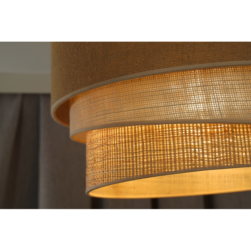 Duolla - Luster na sajli YUTE TRIO 1xE27/15W/230V pr. 45 cm braon/sivo/bež
