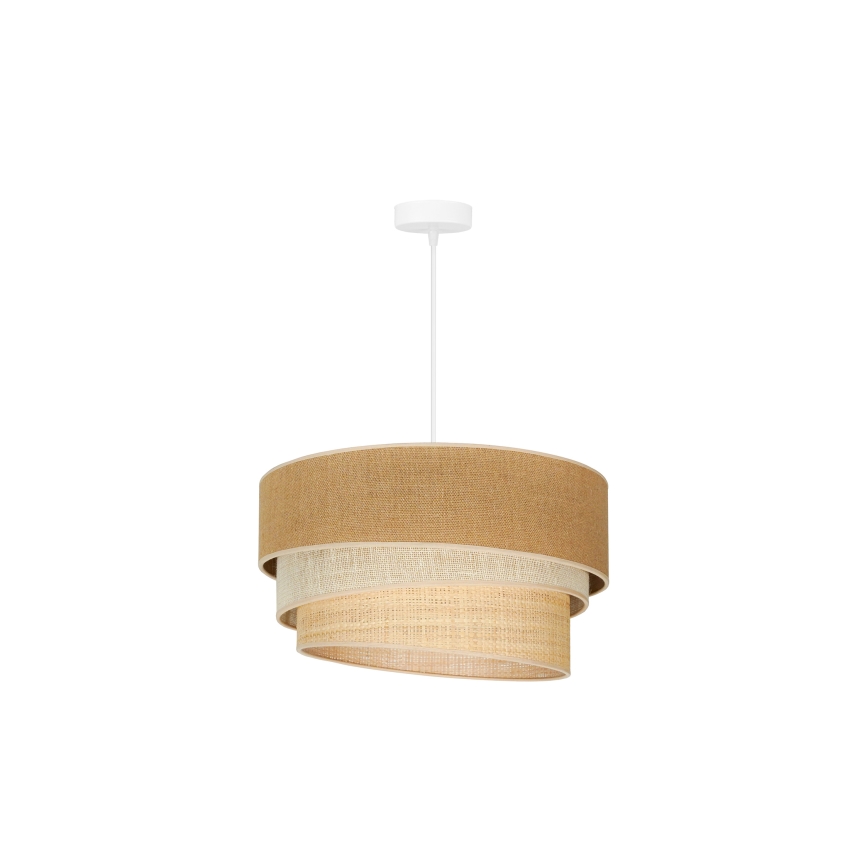 Duolla - Luster na sajli YUTE TRIO 1xE27/15W/230V pr. 45 cm braon/sivo/bež