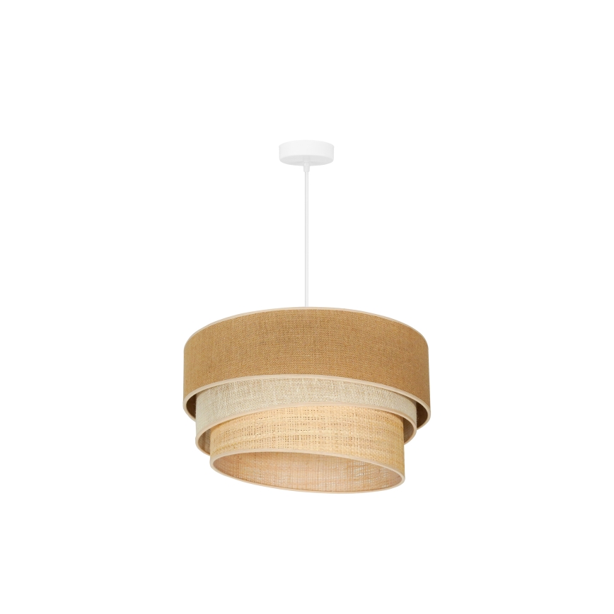 Duolla - Luster na sajli YUTE TRIO 1xE27/15W/230V pr. 45 cm braon/sivo/bež