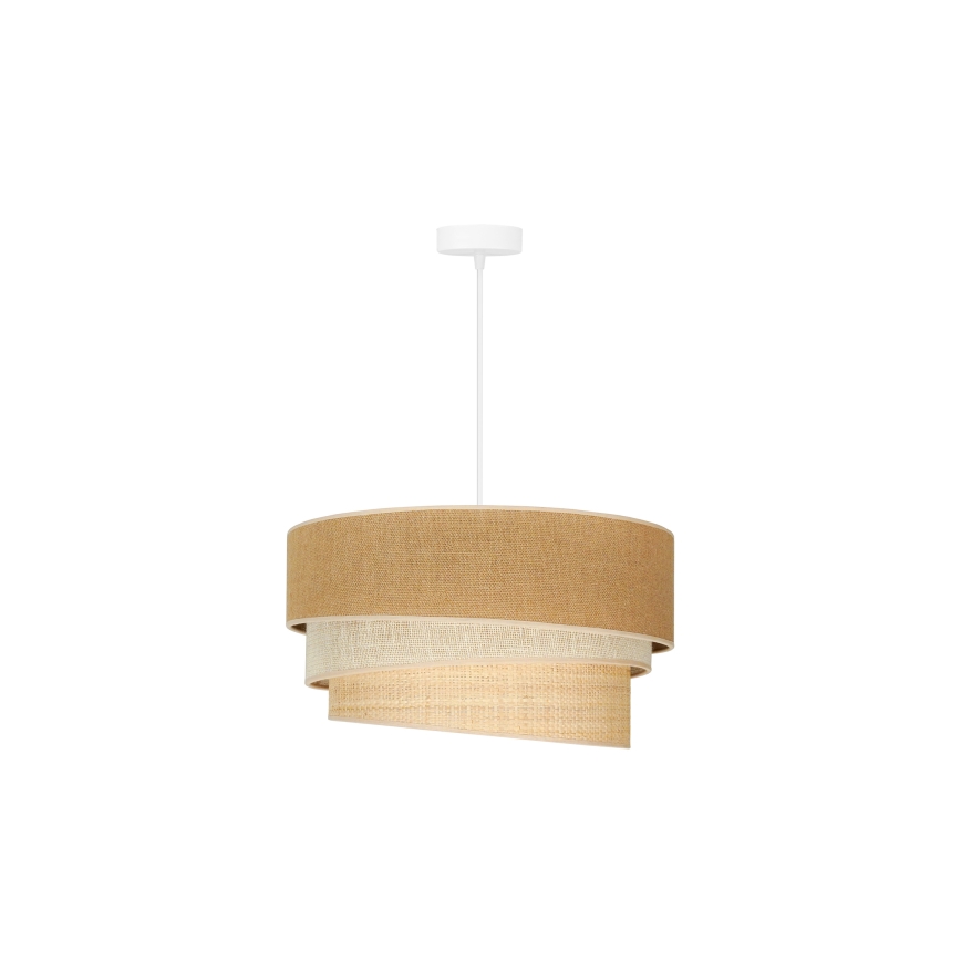 Duolla - Luster na sajli YUTE TRIO 1xE27/15W/230V pr. 45 cm braon/sivo/bež