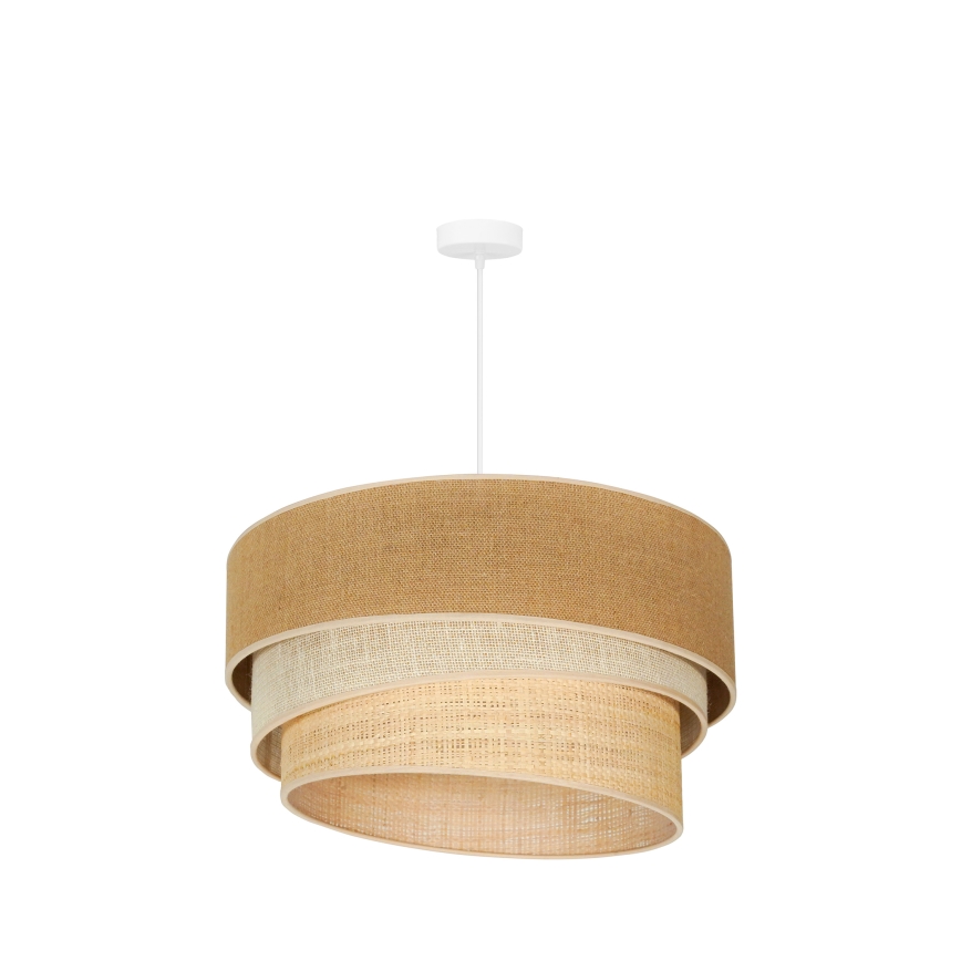 Duolla - Luster na sajli YUTE TRIO 3xE27/15W/230V pr. 60 cm braon/sivo/bež