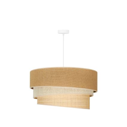 Duolla - Luster na sajli YUTE TRIO 3xE27/15W/230V pr. 60 cm braon/sivo/bež
