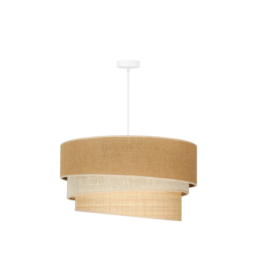 Duolla - Luster na sajli YUTE TRIO 3xE27/15W/230V pr. 60 cm braon/sivo/bež