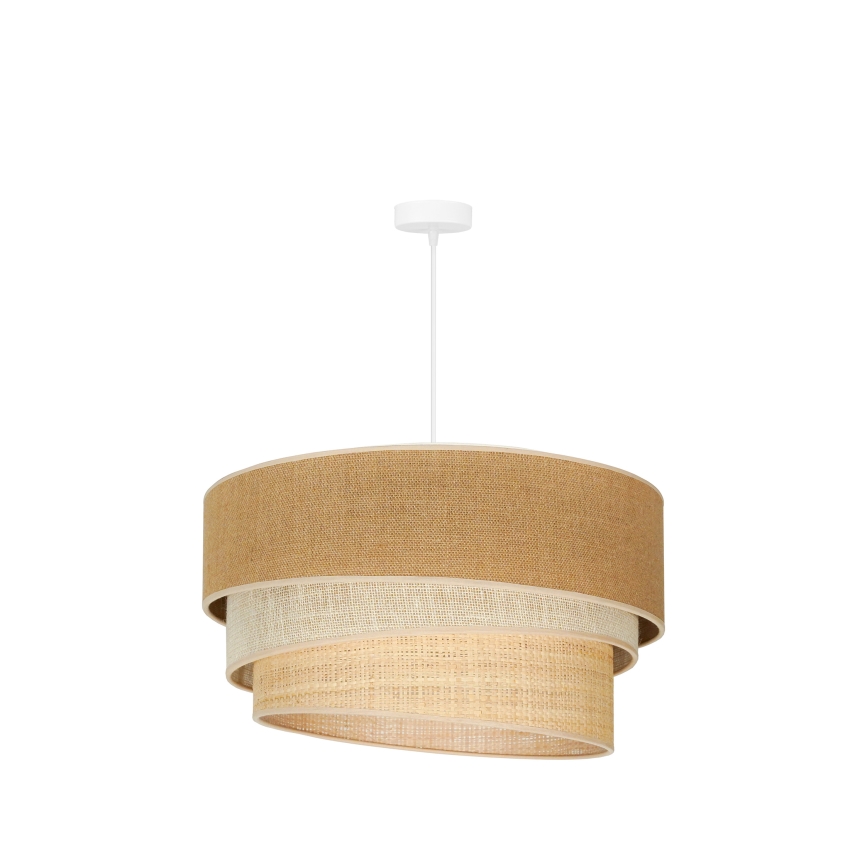 Duolla - Luster na sajli YUTE TRIO 3xE27/15W/230V pr. 60 cm braon/sivo/bež