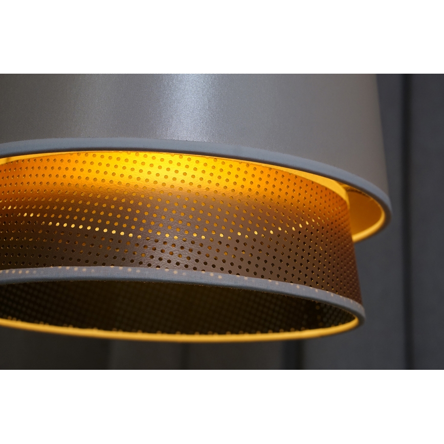 Duolla - Nadgradni luster BELL SHINY 1xE27/15W/230V pr. 25 cm bela/bakrena