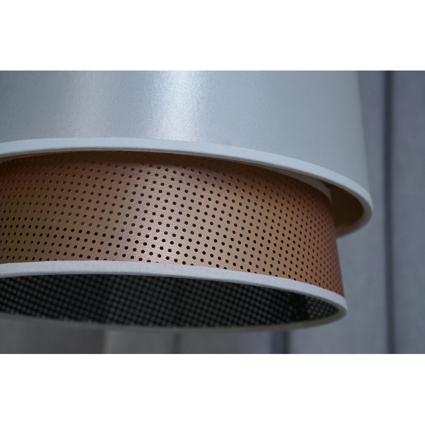 Duolla - Nadgradni luster BELL SHINY 1xE27/15W/230V pr. 25 cm bela/bakrena