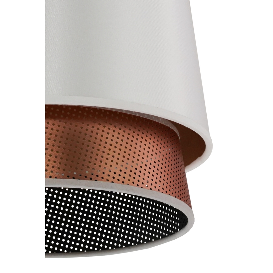 Duolla - Nadgradni luster BELL SHINY 1xE27/15W/230V pr. 25 cm bela/bakrena