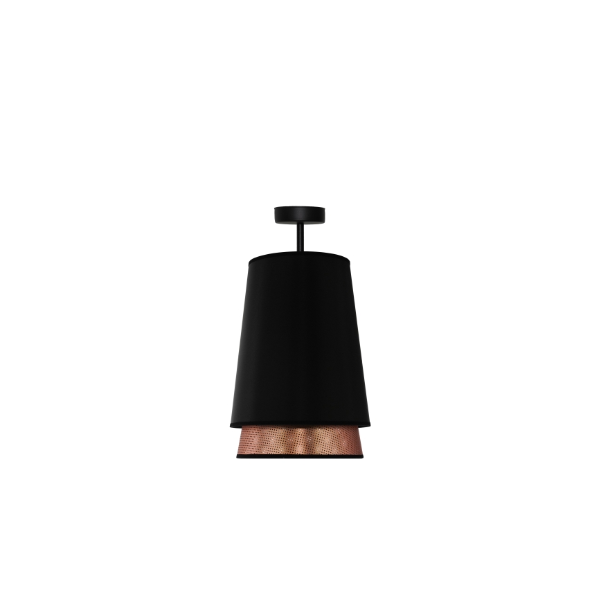 Duolla - Nadgradni luster BELL SHINY 1xE27/15W/230V pr. 25 cm crno/bakrena