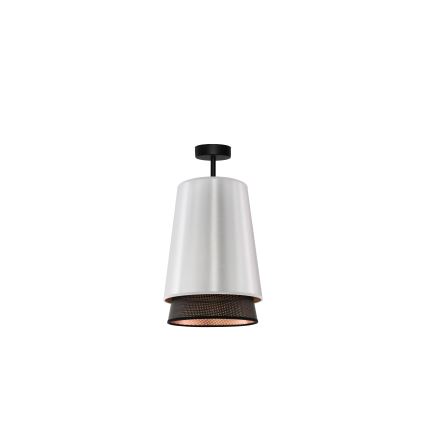 Duolla - Nadgradni luster BELL SHINY 1xE27/15W/230V pr. 25 cm srebrno/crno