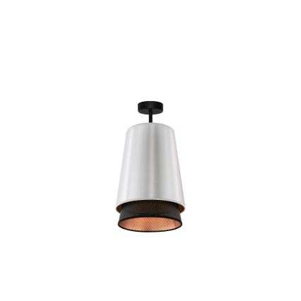 Duolla - Nadgradni luster BELL SHINY 1xE27/15W/230V pr. 25 cm srebrno/crno