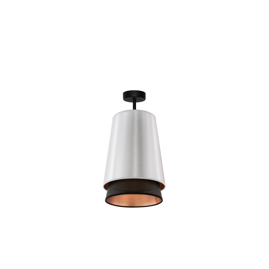 Duolla - Nadgradni luster BELL SHINY 1xE27/15W/230V pr. 25 cm srebrno/crno